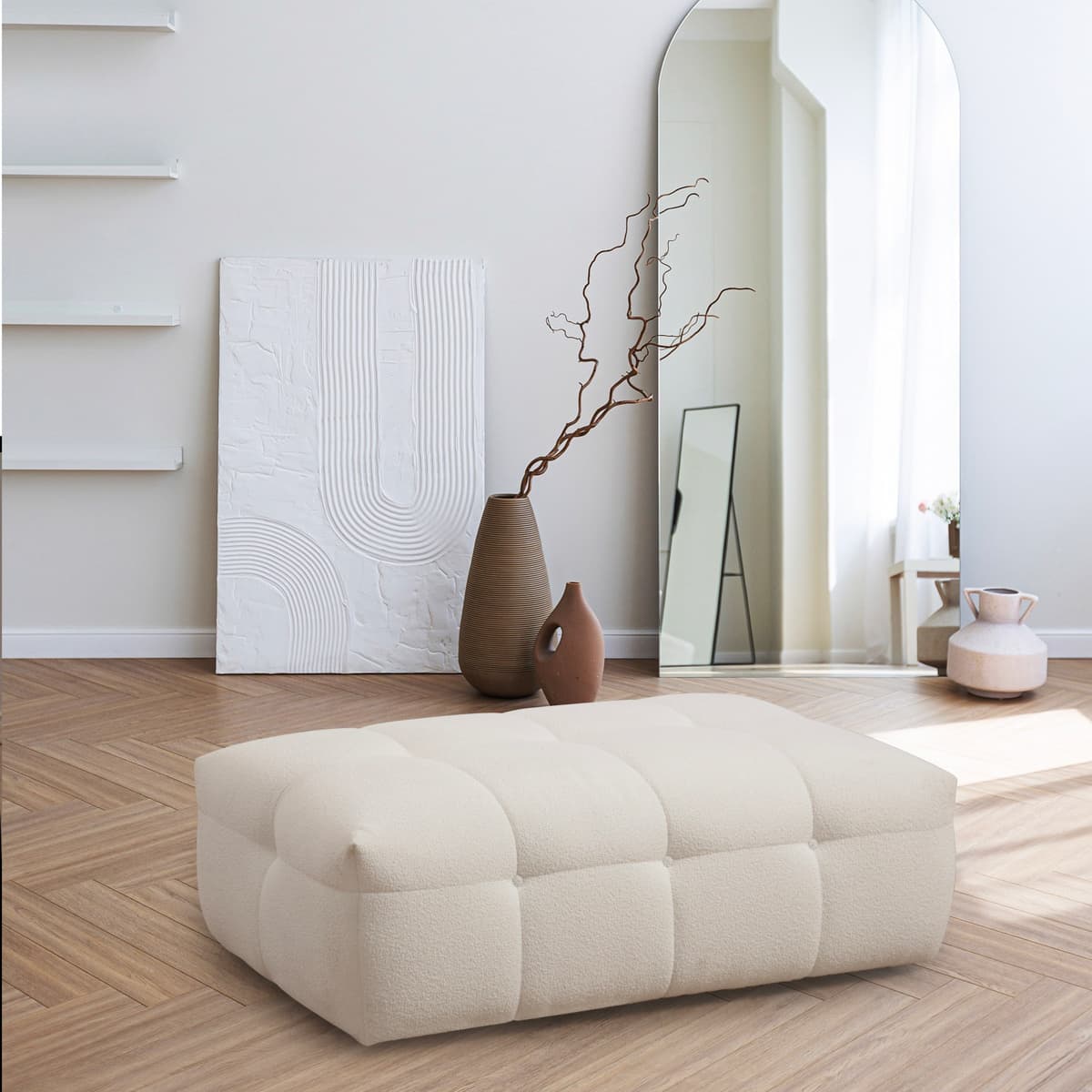 Taburet Cady Ottoman, Béžová 2