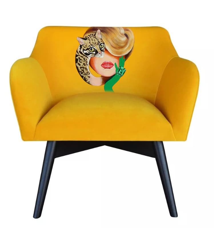 Křeslo POP-ART Jungle Lady látka FO-POP-ART-Jungle-Lady