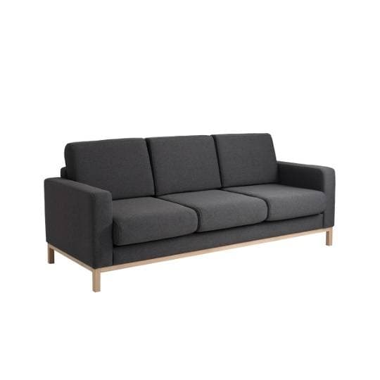 Pohovka 3-místná Scandic Dřevo látka scandic-3os-sofa, Dřevo tmavě hnědé