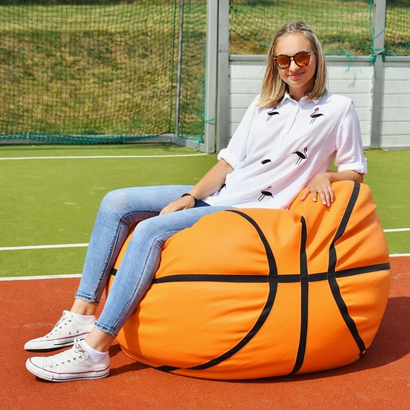 Sedací vak basketbalový míč, Oranžová 2