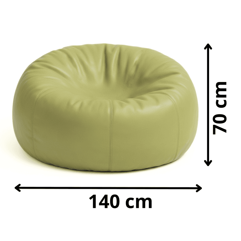 Sedací vak z ekokůže koule, Olivová 2