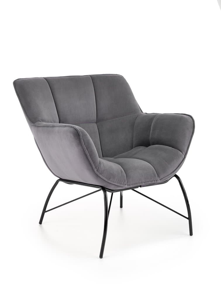 Designové křeslo Belton, Šedá