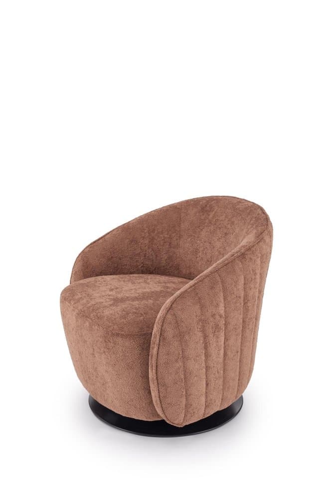 Designové otočné křeslo Basilio, Hnědá 7