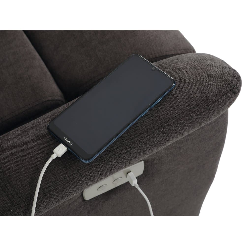 TV křeslo Hugo s elektrickým polohováním, Hnědá 6