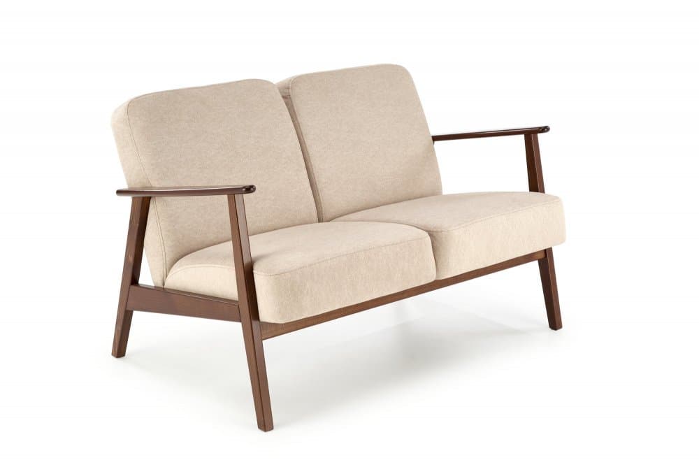 Designová dvojsedačka Milano, Ořech / béžová