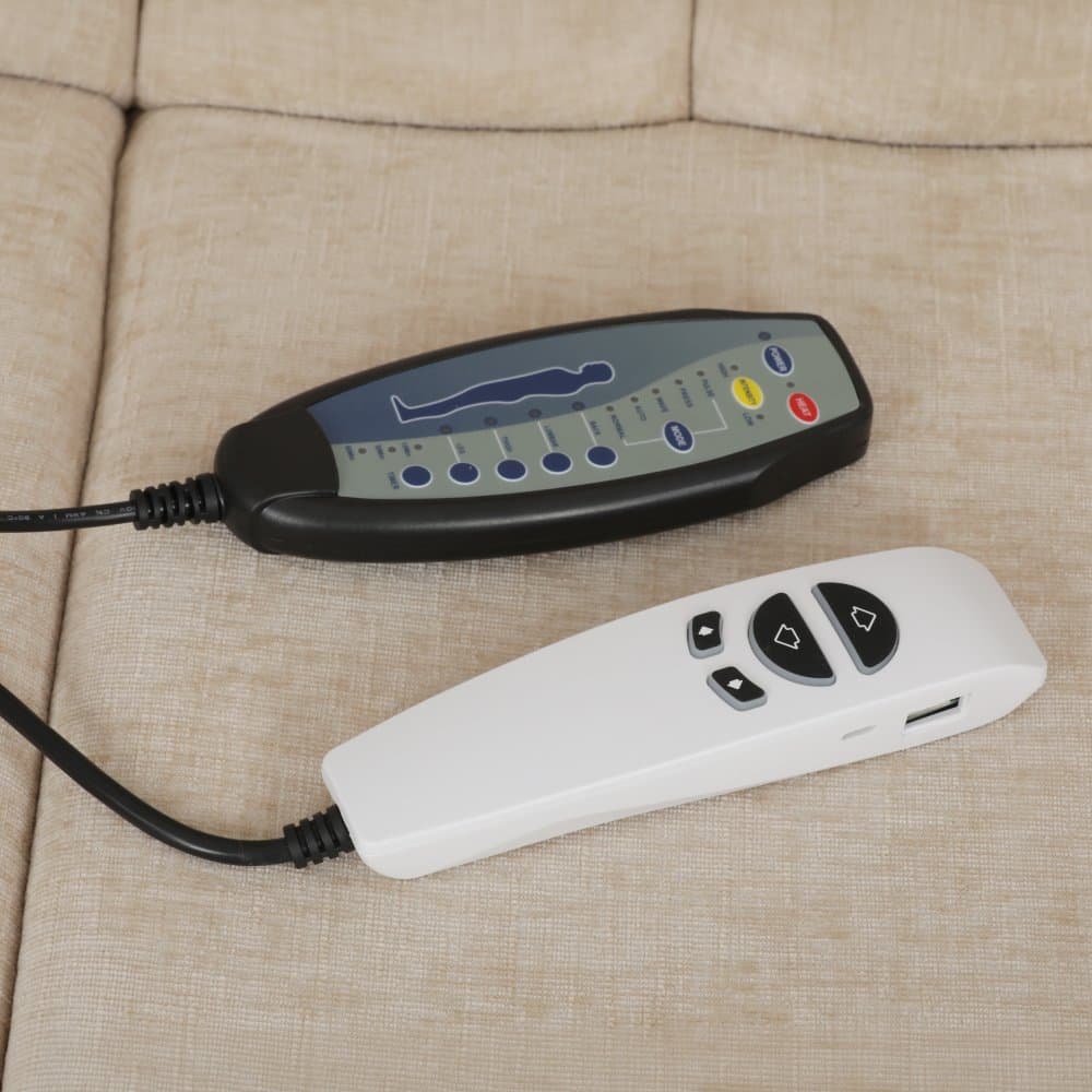 TV křeslo RIO s elektrickým polohováním, masáží a vyhříváním, Krémová 2
