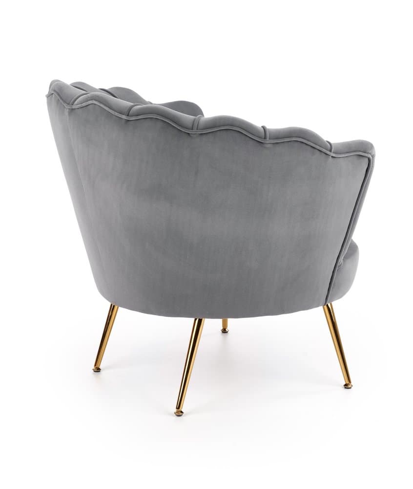 Designové křeslo Amorinito, Zlatá / šedá 3