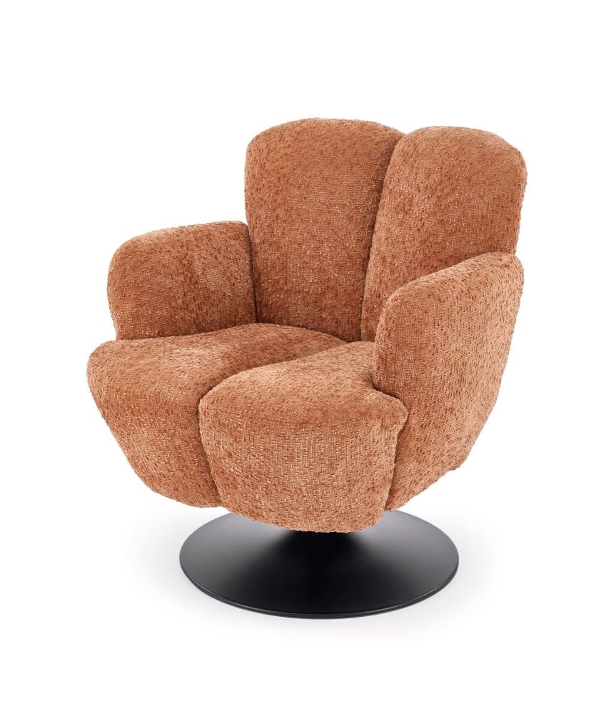 Relaxační otočné křeslo Fresh, Skořicová
