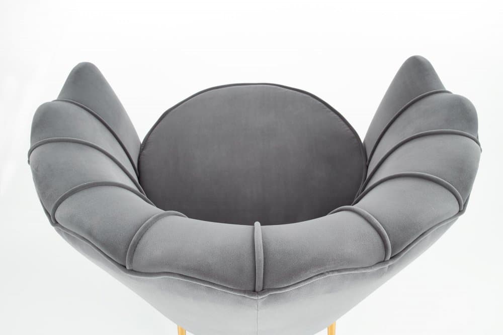 Designové křeslo Amorinito, Zlatá / šedá 4