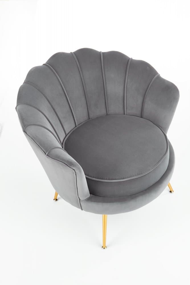 Designové křeslo Amorinito, Zlatá / šedá 8