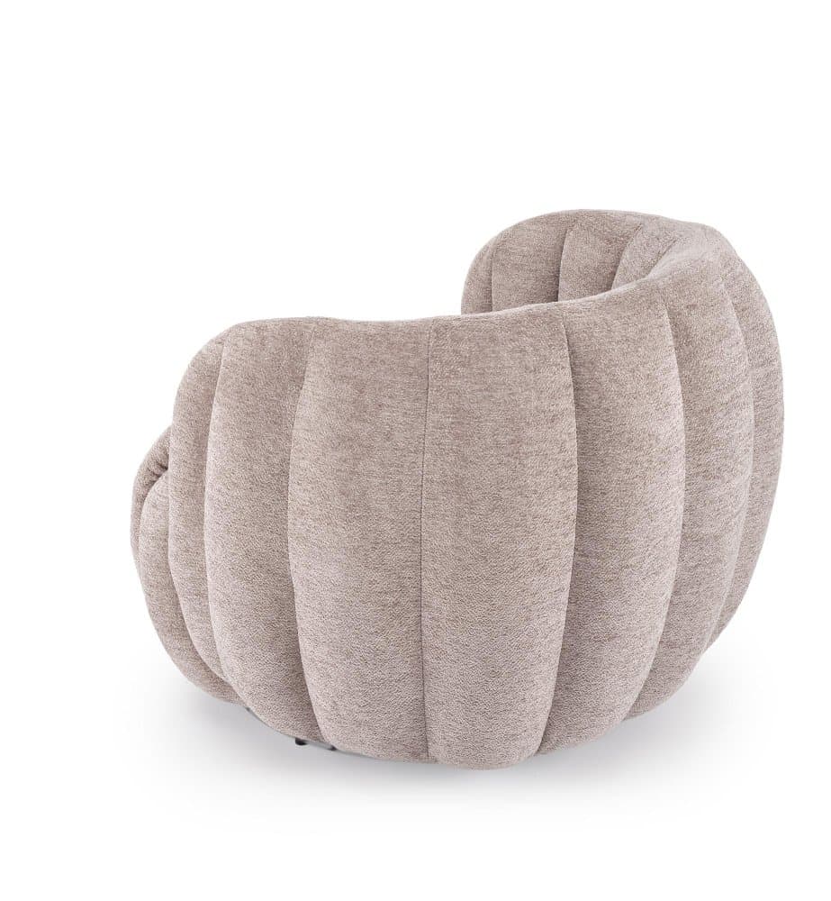 Otočné designové křeslo Fraser, Tmavě béžová 4