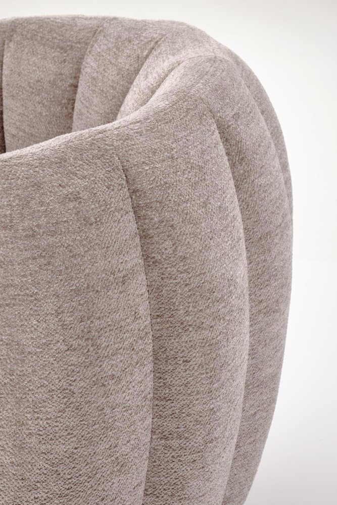 Otočné designové křeslo Fraser, Tmavě béžová 6