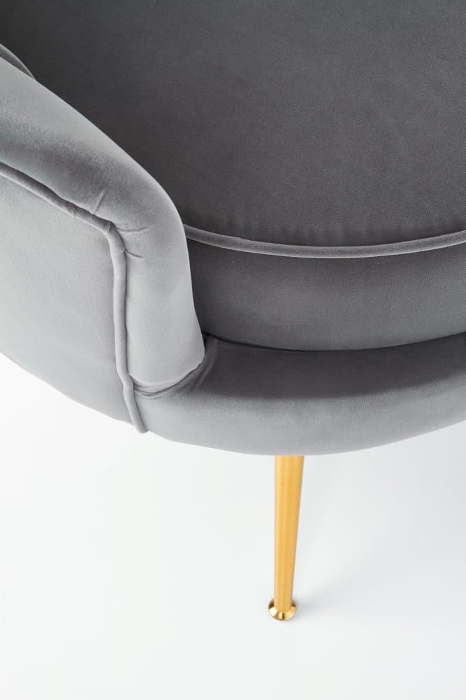 Designové křeslo Amorinito, Zlatá / šedá 6