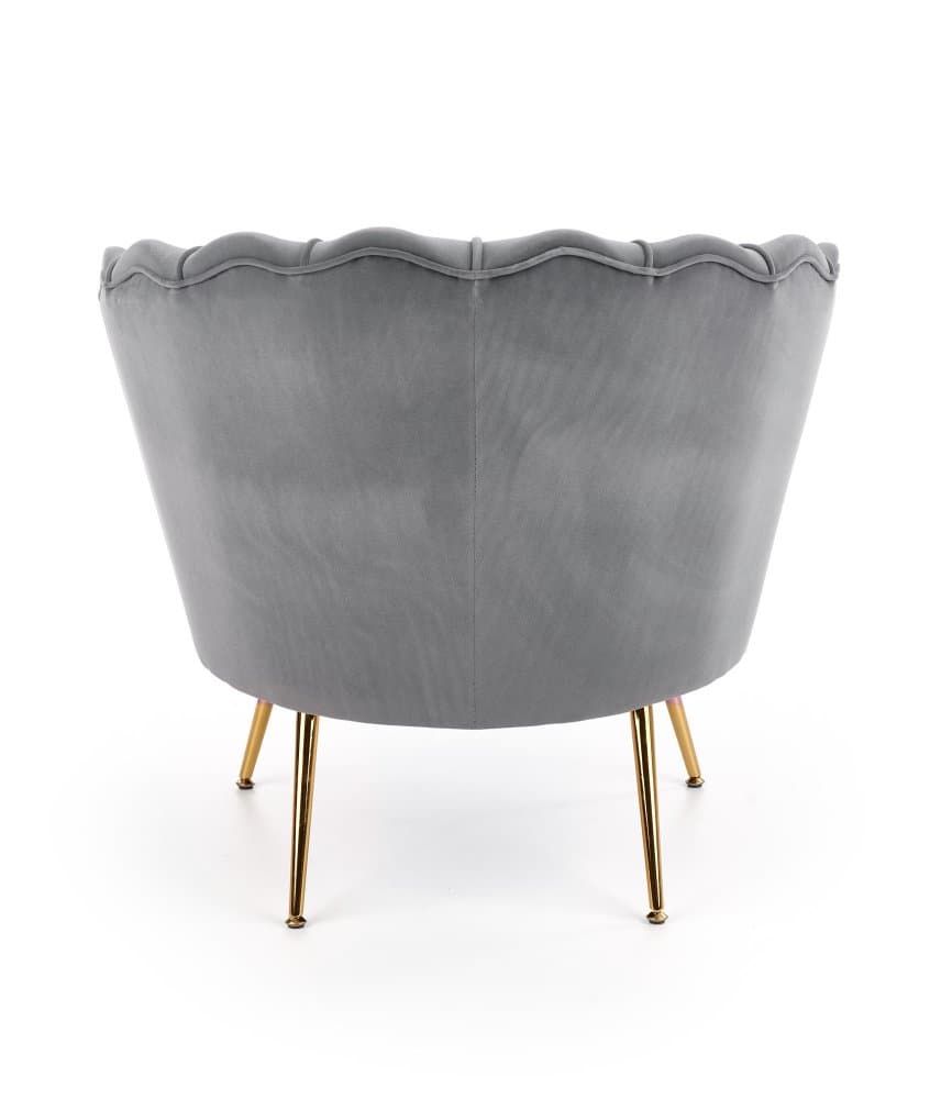 Designové křeslo Amorinito, Zlatá / šedá 9