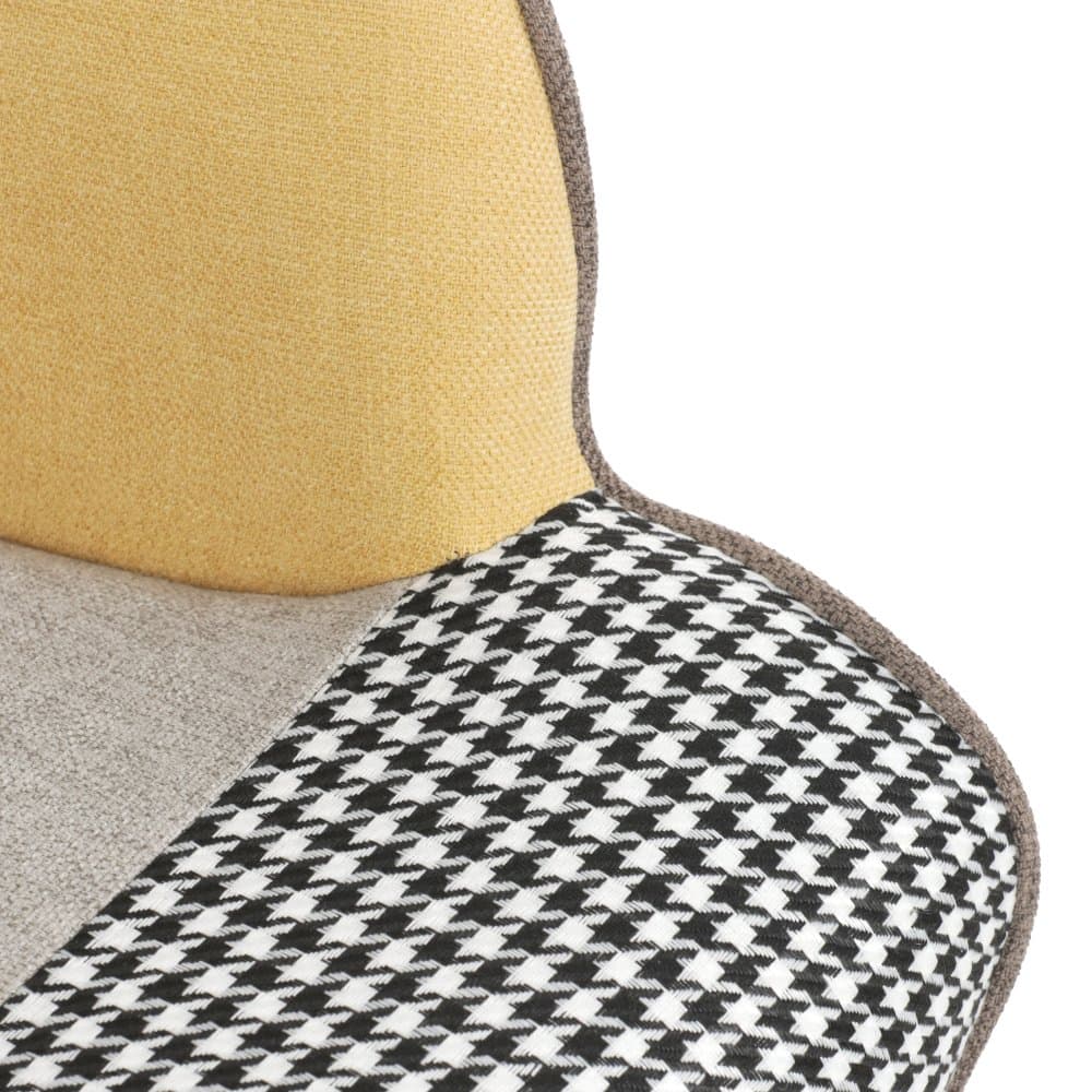 Relaxační křeslo ušák s taburetem Royal II, Patchwork 6