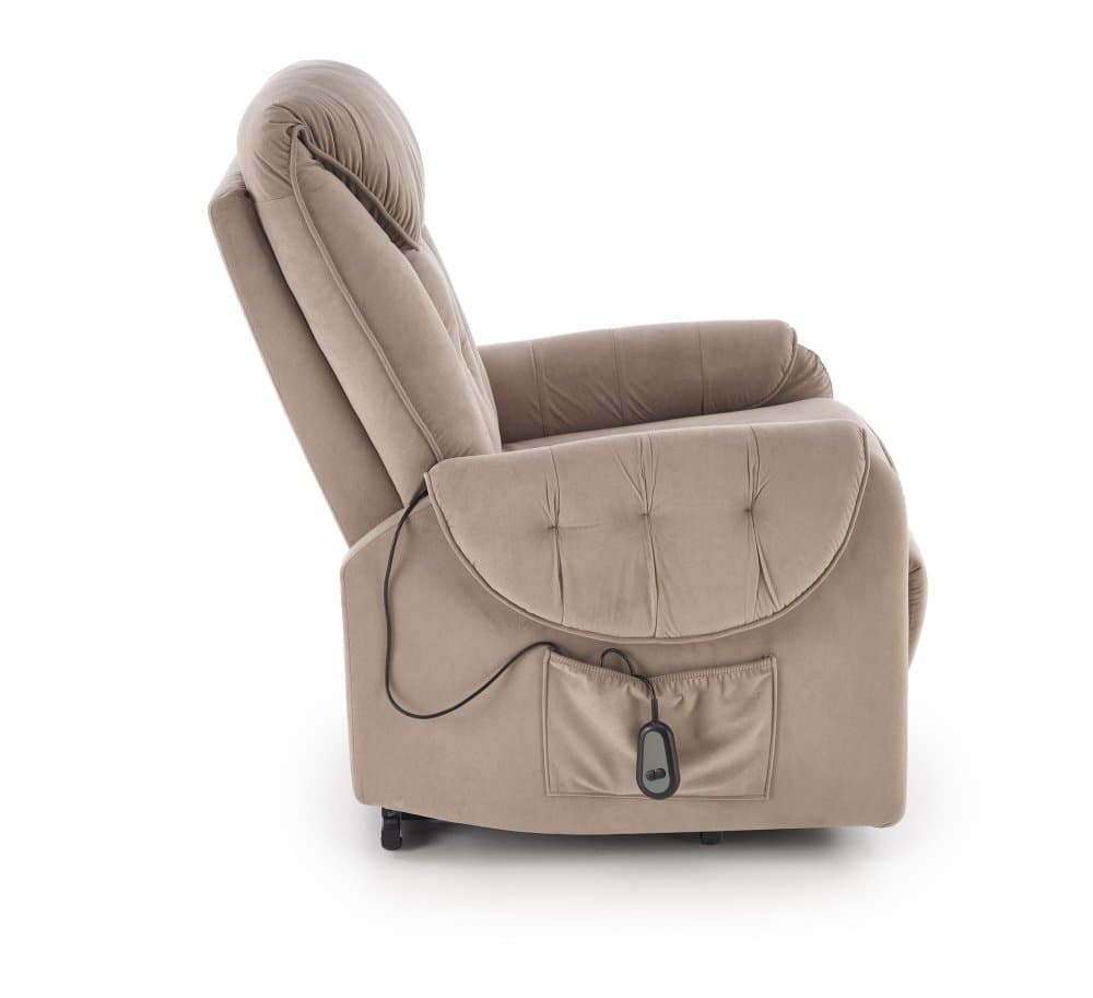 Relaxační křeslo Horton s elektrickým polohováním, Béžová 10