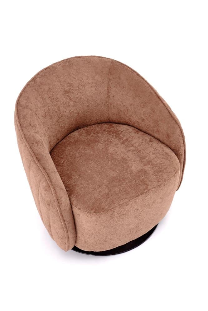 Designové otočné křeslo Basilio, Hnědá 3