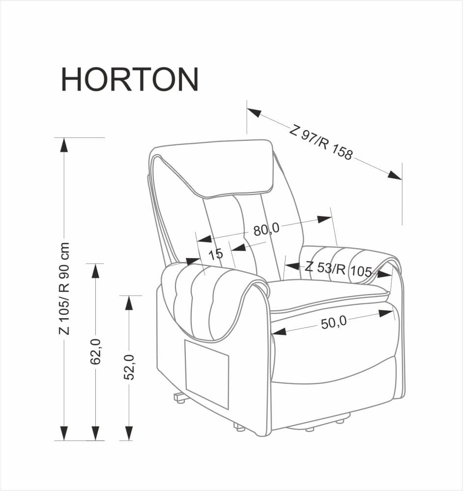 Relaxační křeslo Horton s elektrickým polohováním, Béžová 2