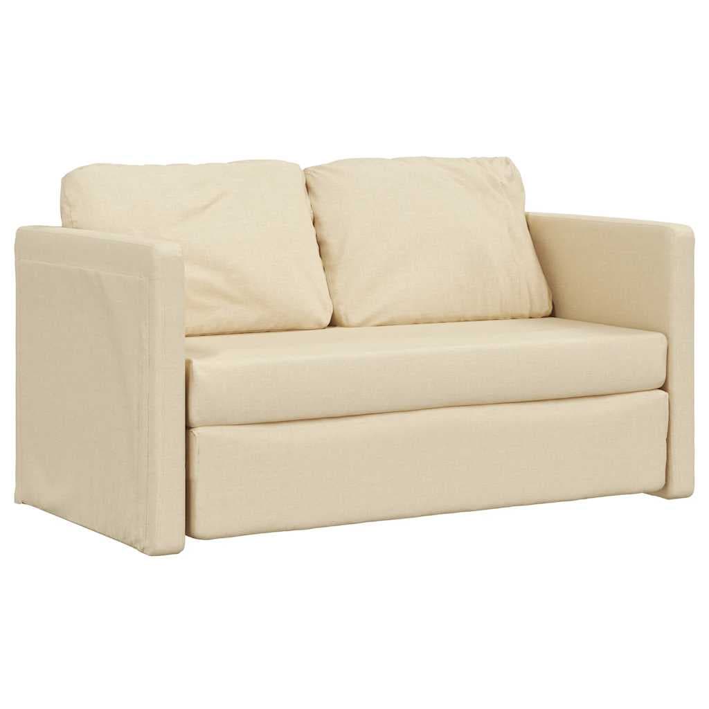 Podlahová rozkládací pohovka 2 v 1 textil