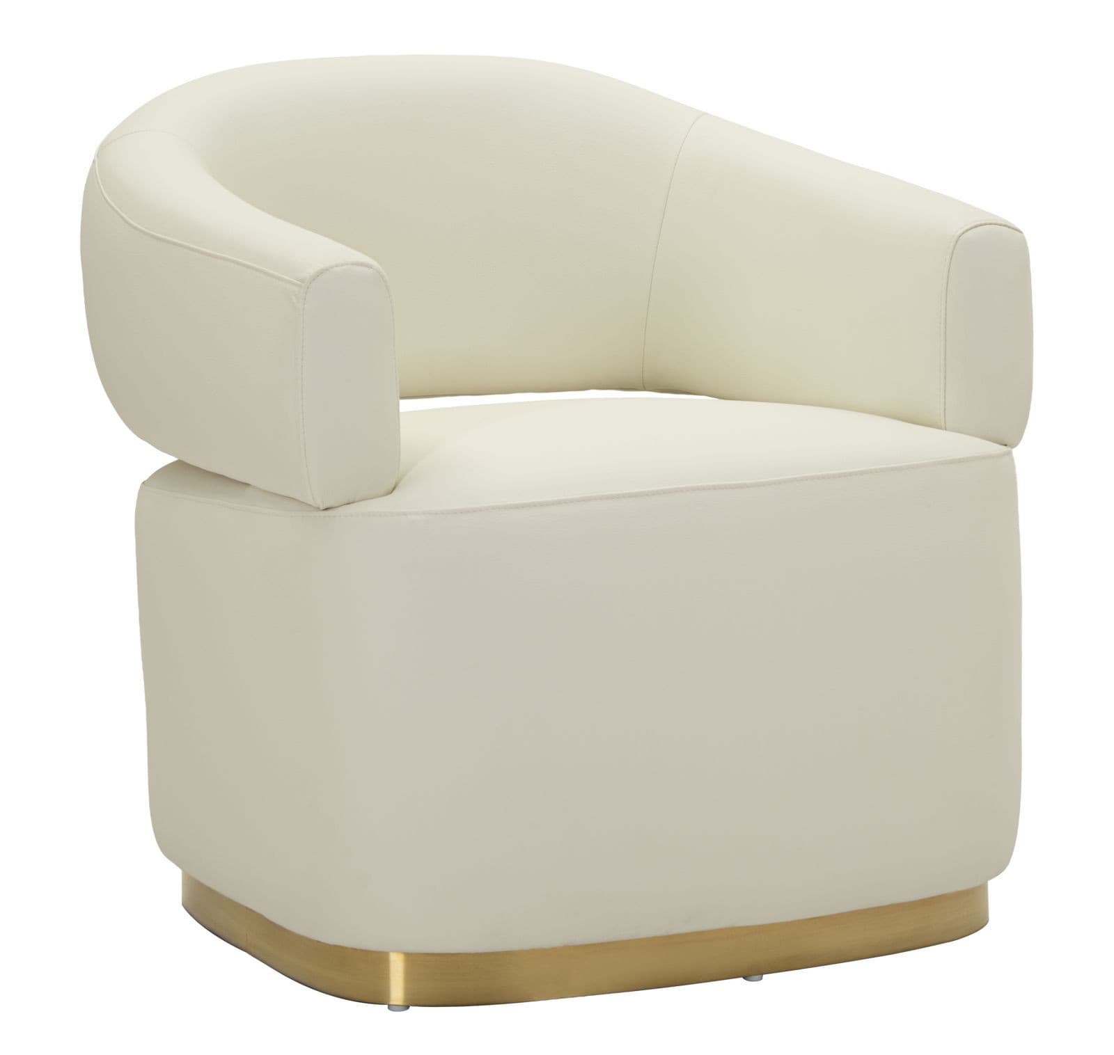 Art deco čalouněné křeslo Juteg s eko koženým potahem se kovovou podstavou 84 cm