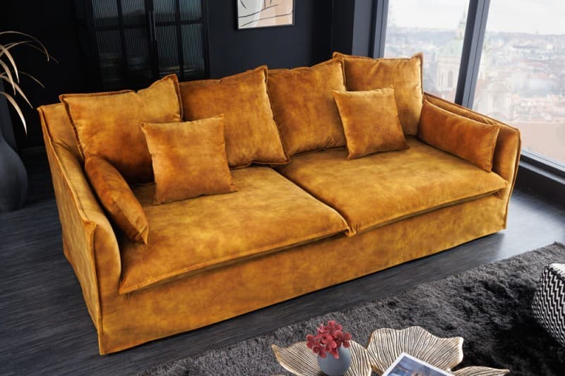 Moderní dvousedačka Heaven do obývacího pokoje se sametovým čalouněním 205cm