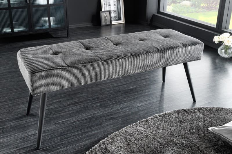 Stylová lavice Soreli se manšestrovým čalouněním 100cm