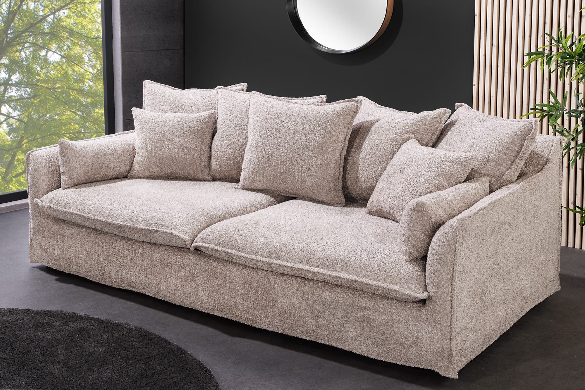 Moderní dvousedačka Heaven s potahem z buklé látky 200cm