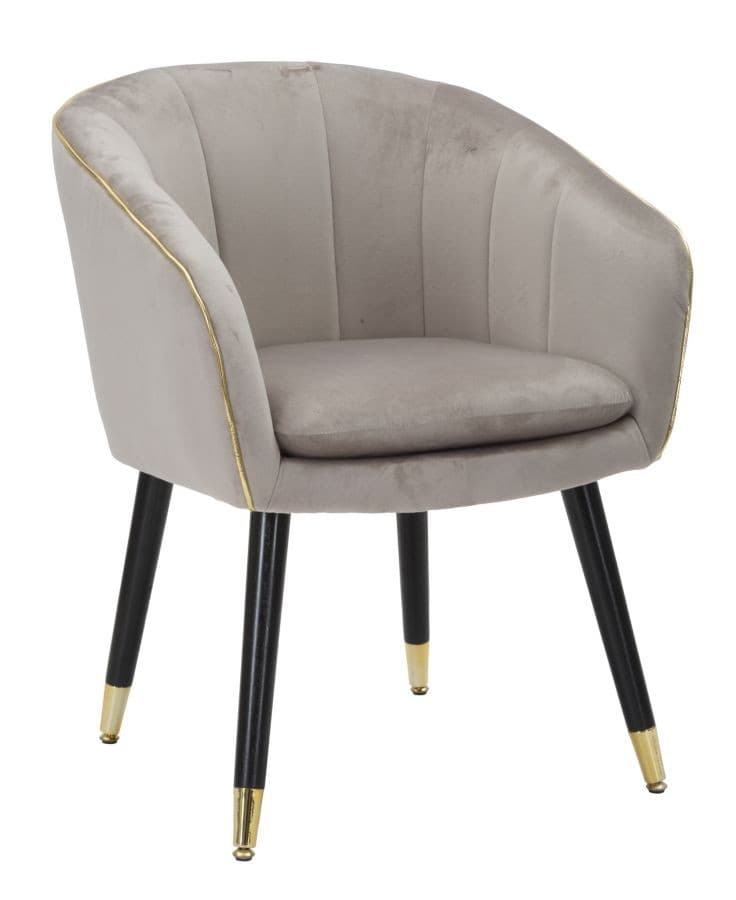 Designová glamour jídelní židle Aurelle s potahem se prošíváním 78 cm
