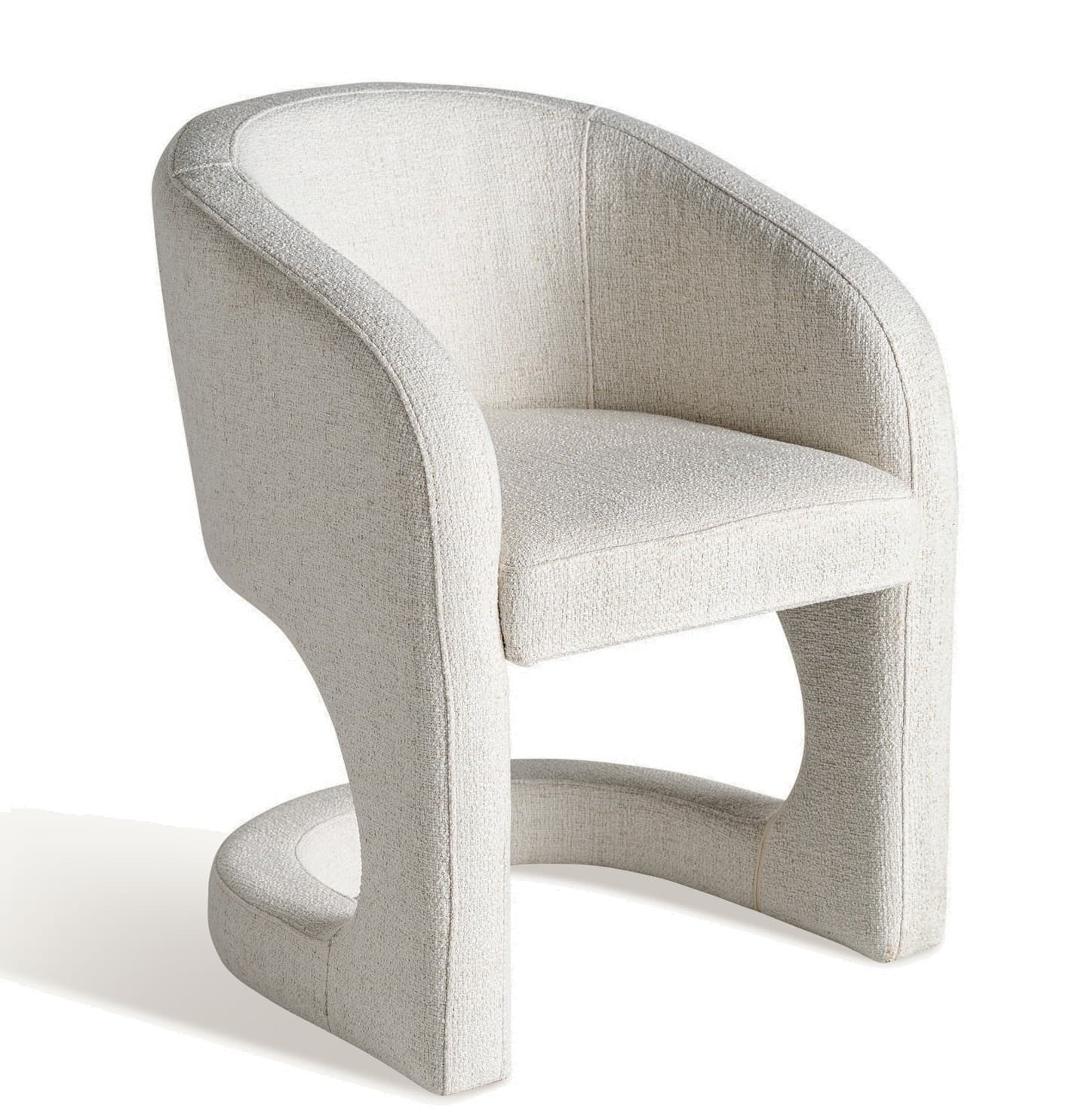 Stylové moderní designové atypické čalouněné prošívané křeslo Ria s texturovaným potahem 78 cm