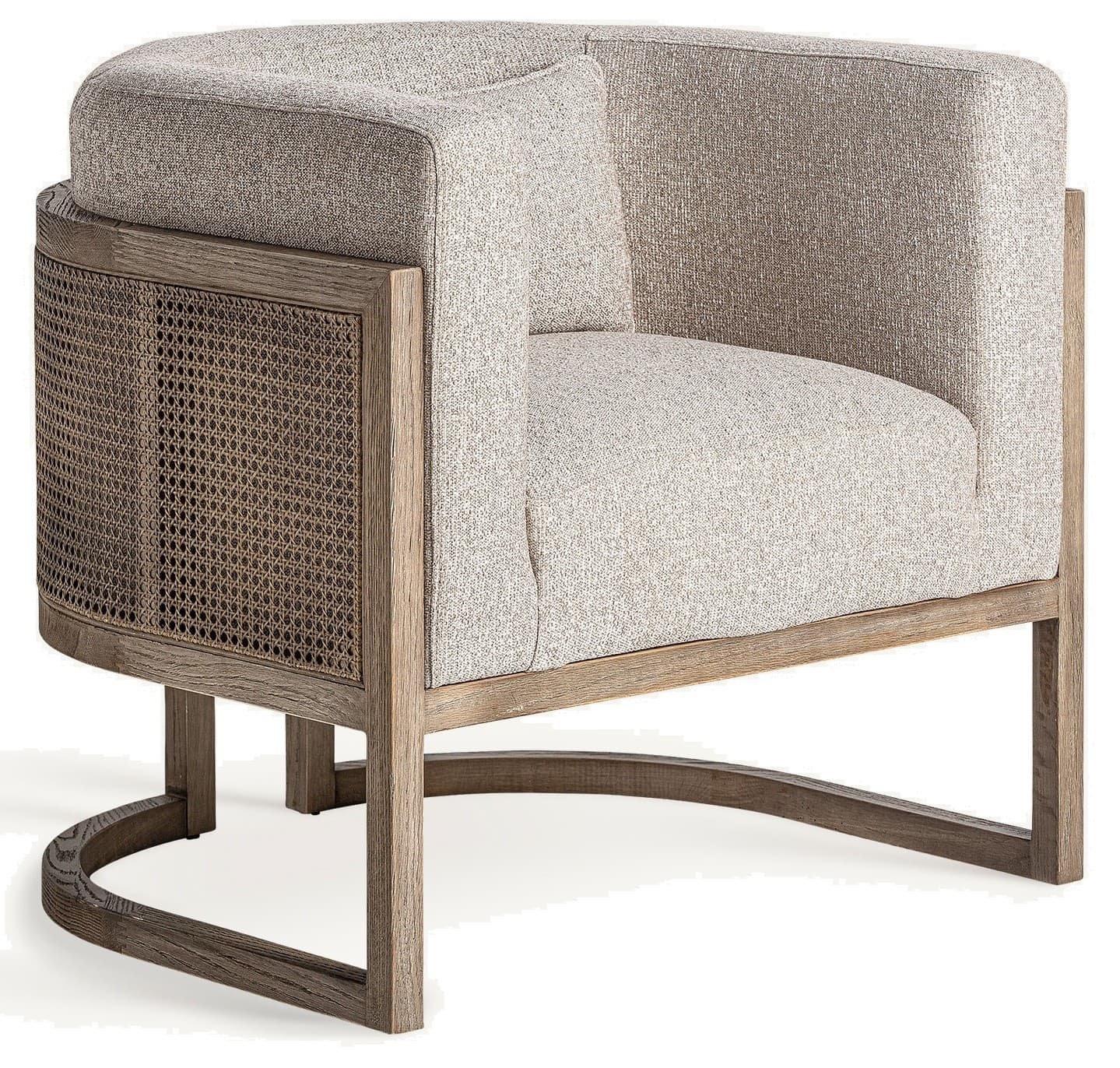 Luxusní art deco čalouněné křeslo Aster s potahem a masivní konstrukcí s vídeňským výpletem 84 cm