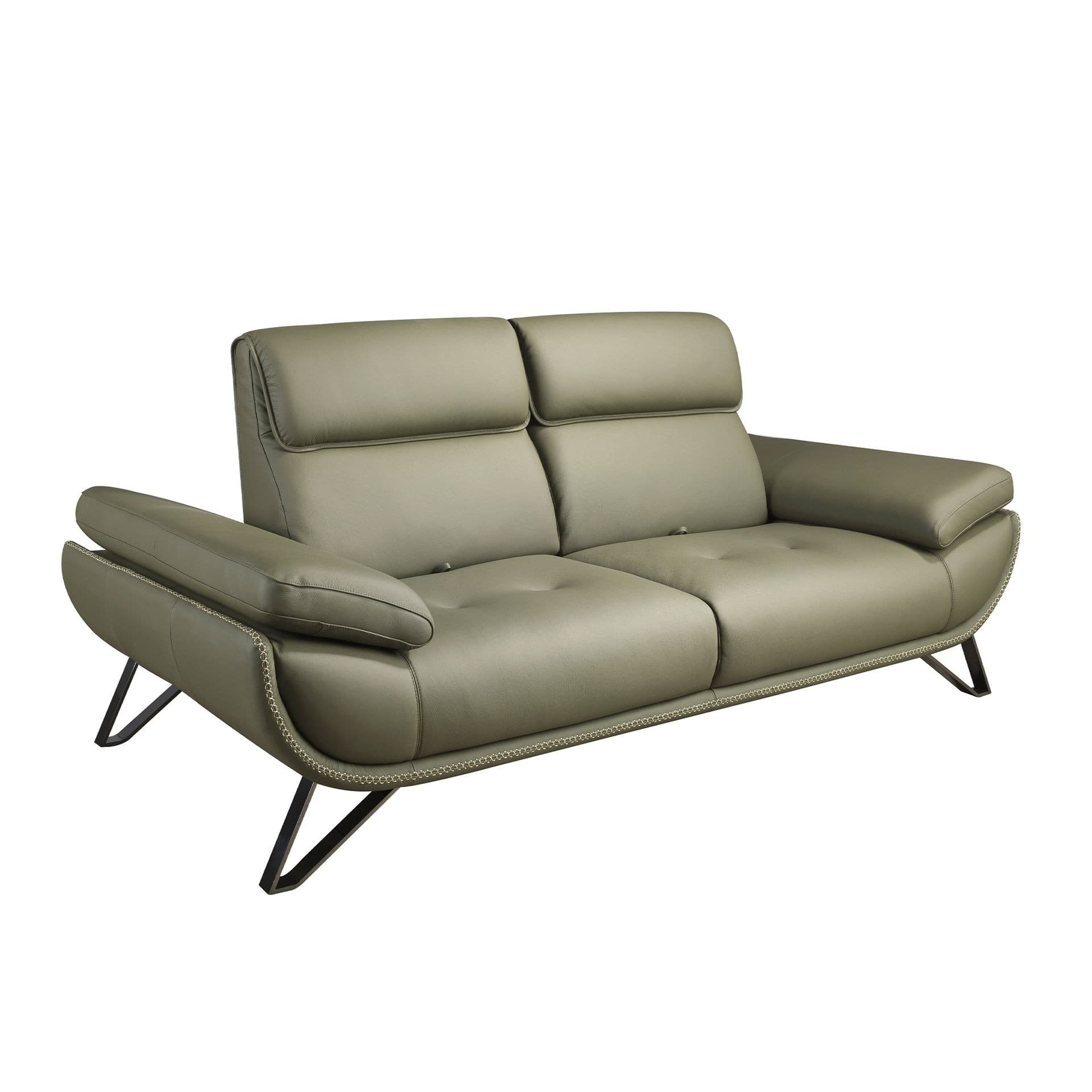 Luxusní kožená dvoumístná sedačka Vita s polohovatelnou zádovou opěrkou 205 cm