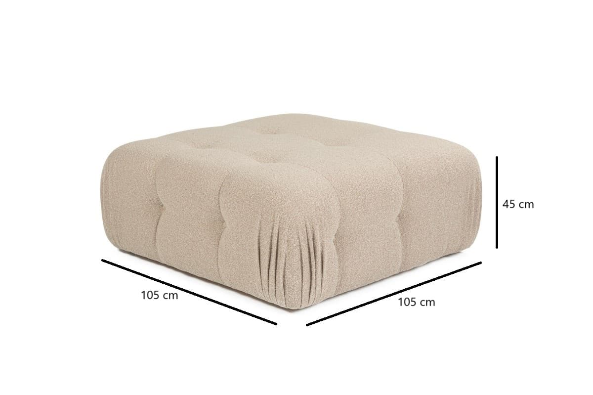 Taburet Doblo broskvový, š 105 × hl 105 × v 45 cm 5