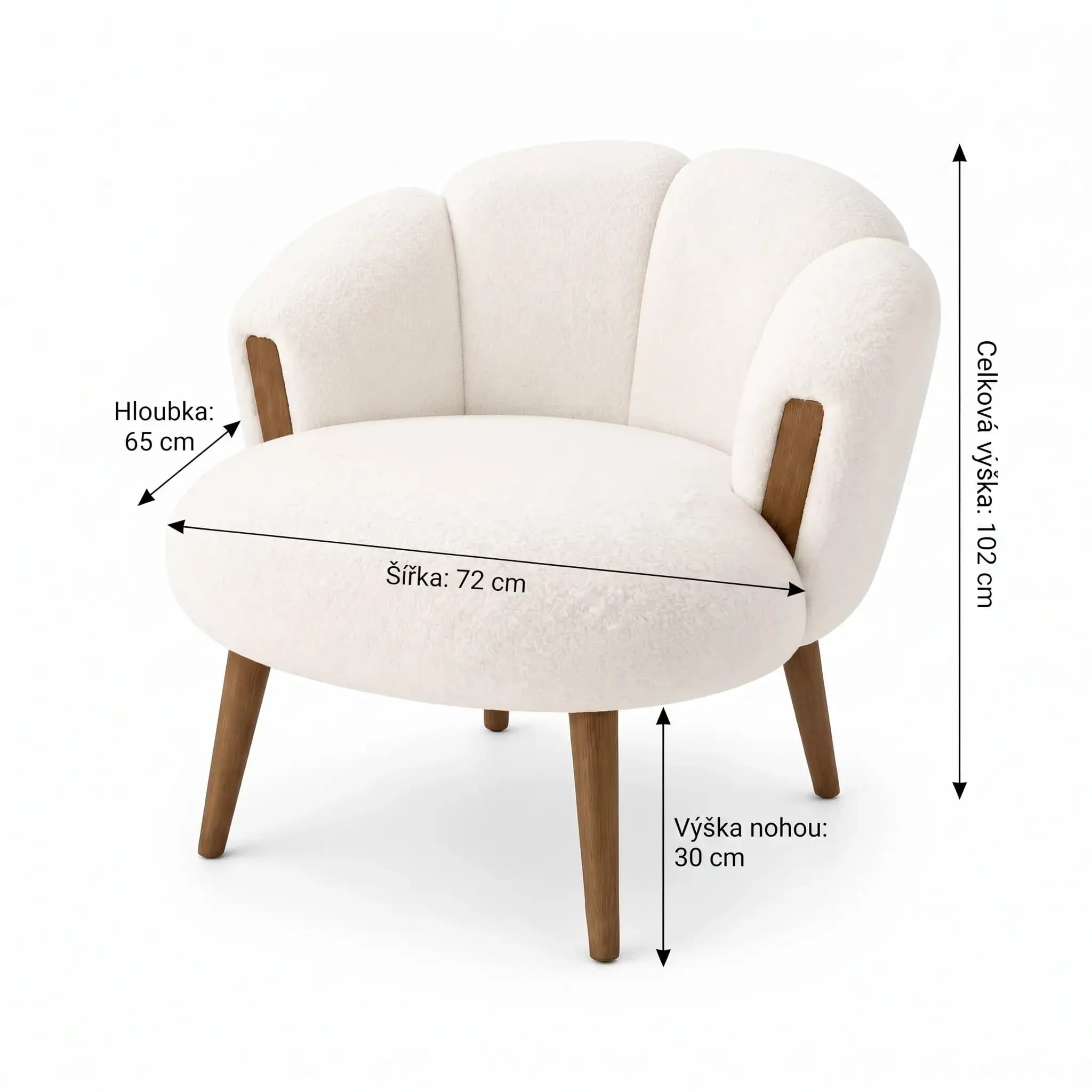 Designové křeslo Star, Bílé 3