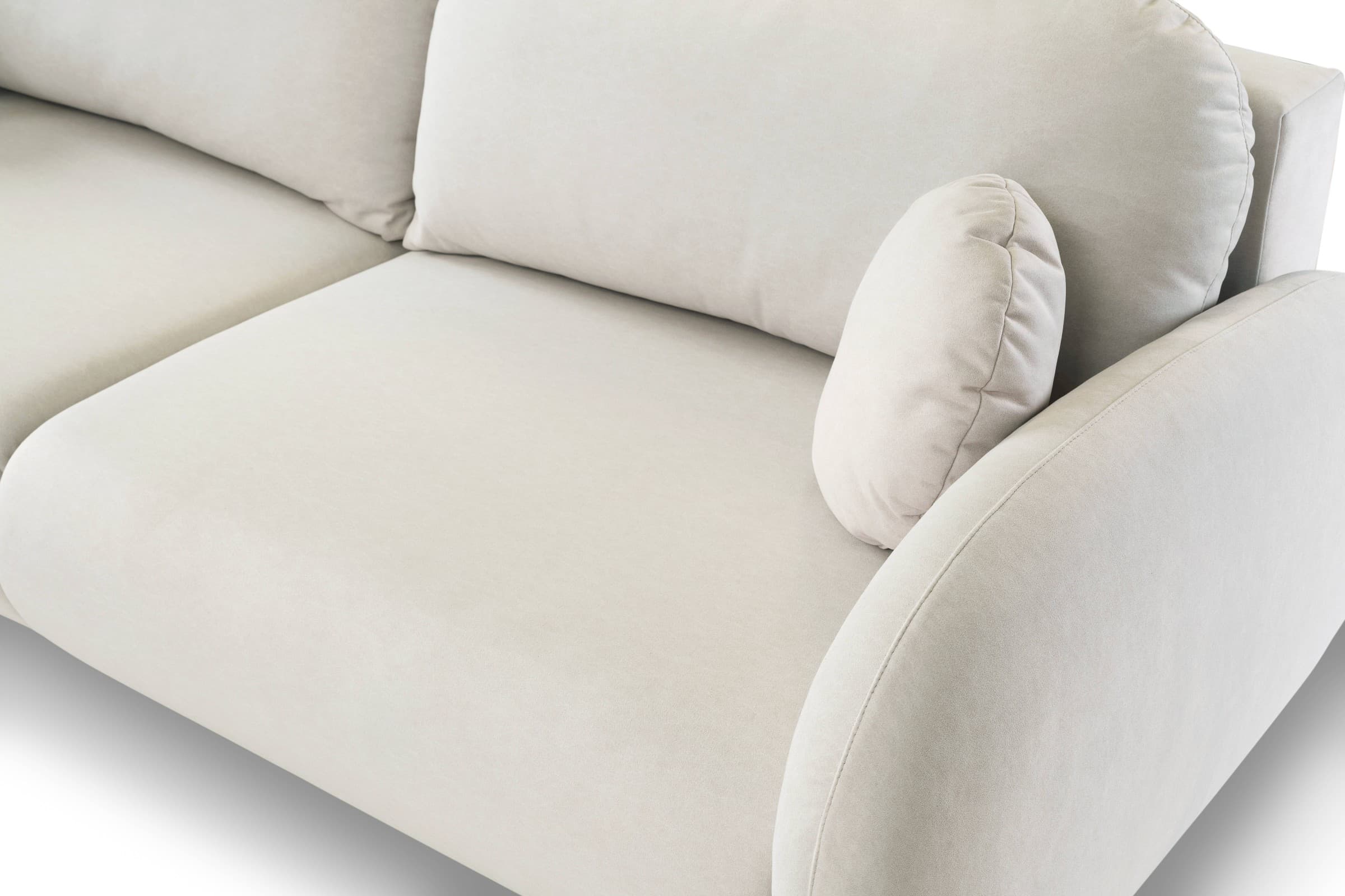 Rozkládací pohovka Soft 232 cm, Castel 03 světle béžová 10