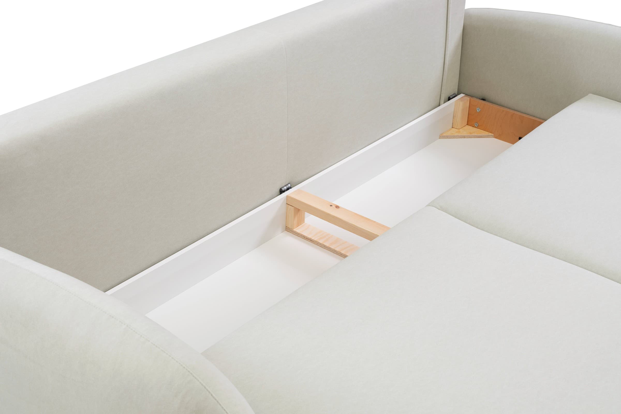 Rozkládací pohovka Soft 232 cm, Castel 03 světle béžová 9