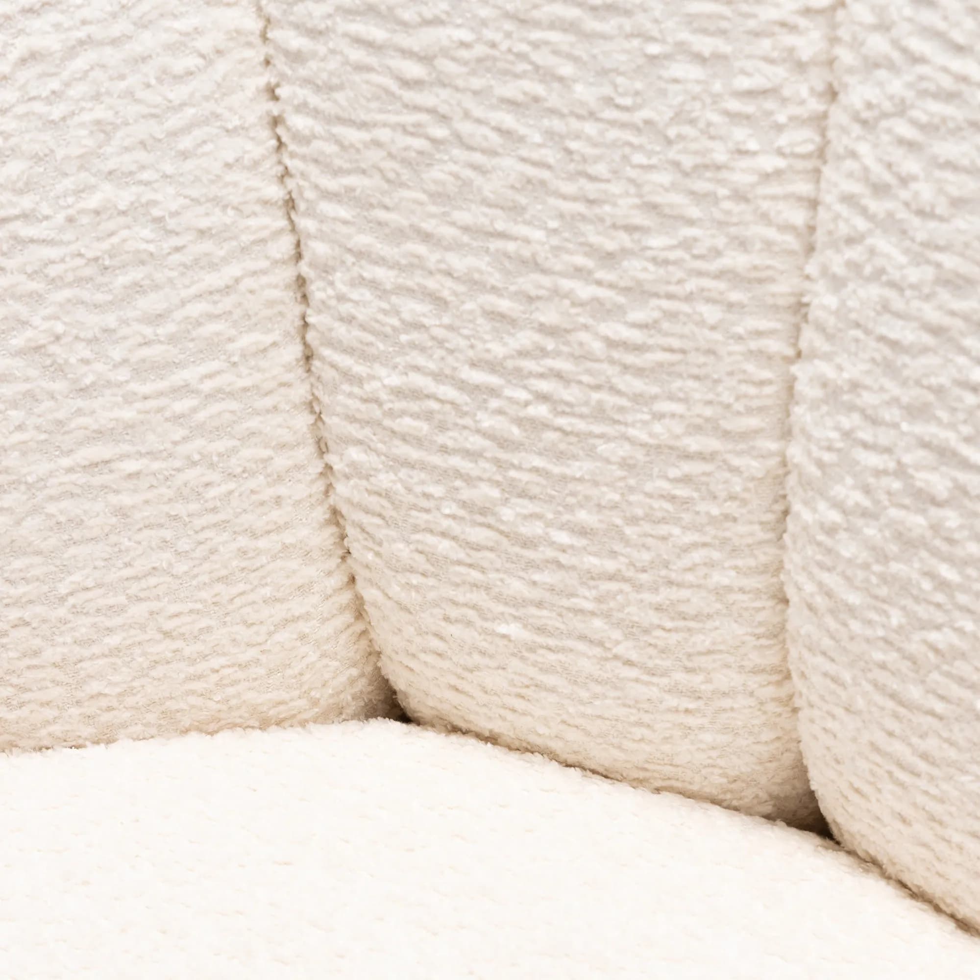 Otočné designové křeslo Casablanca bouclé, Bílé 6