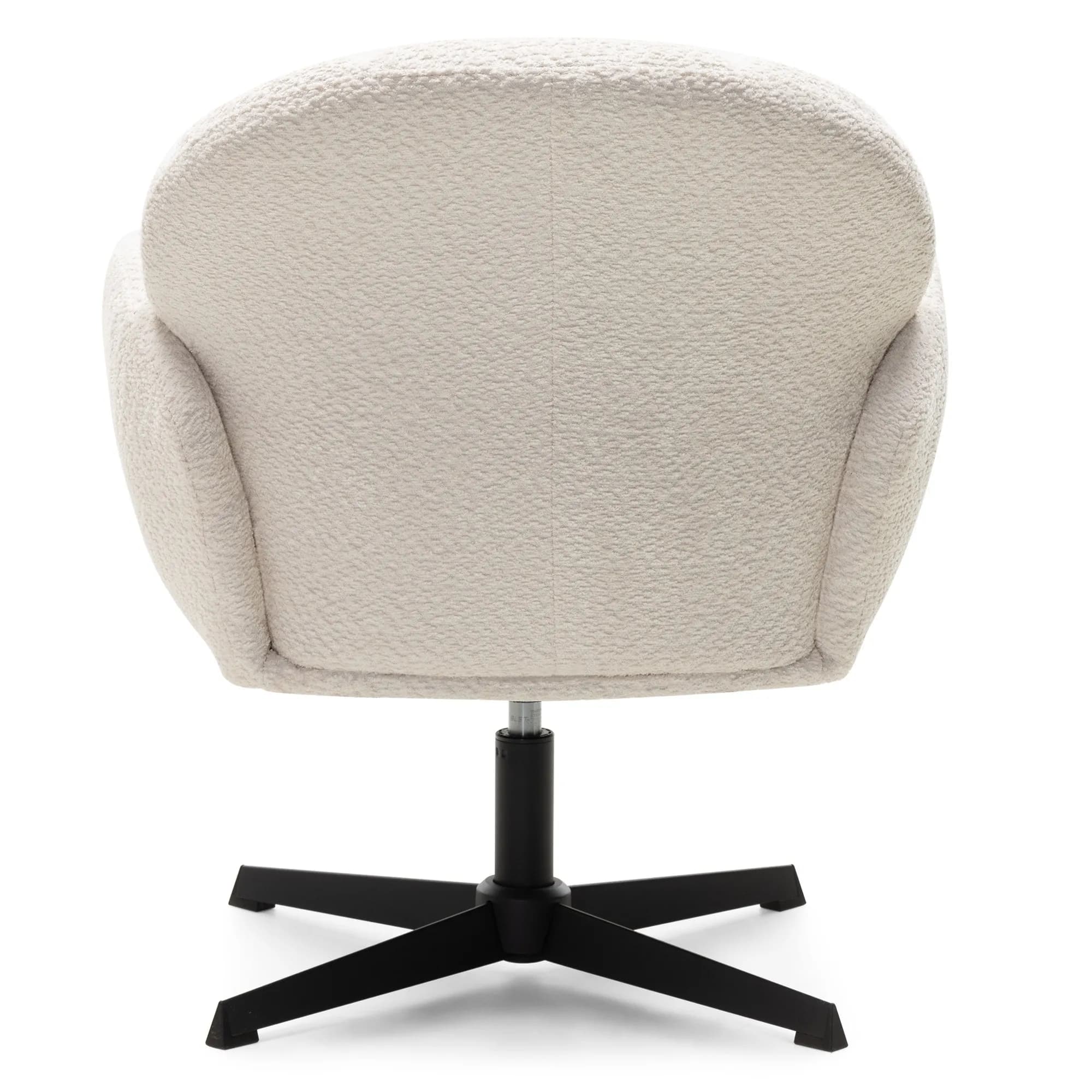 Otočné designové křeslo Casablanca bouclé, Bílé 7