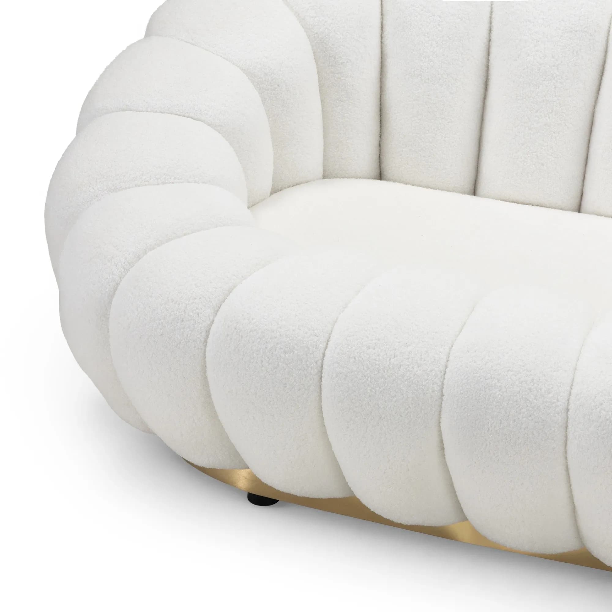 Designová pohovka Firence 145 cm, Boucle bílá 4