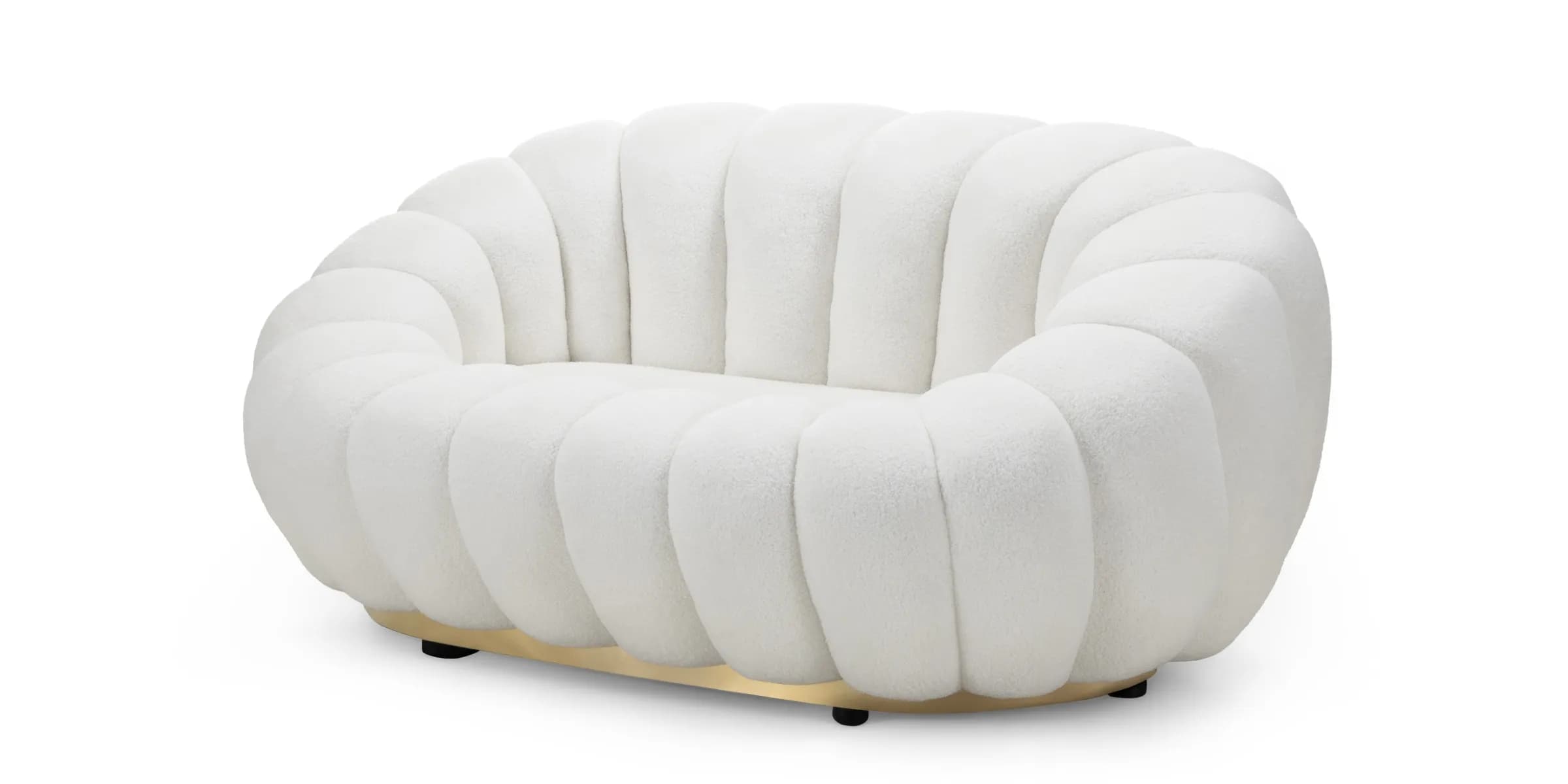 Designová pohovka Firence 145 cm, Boucle bílá 5