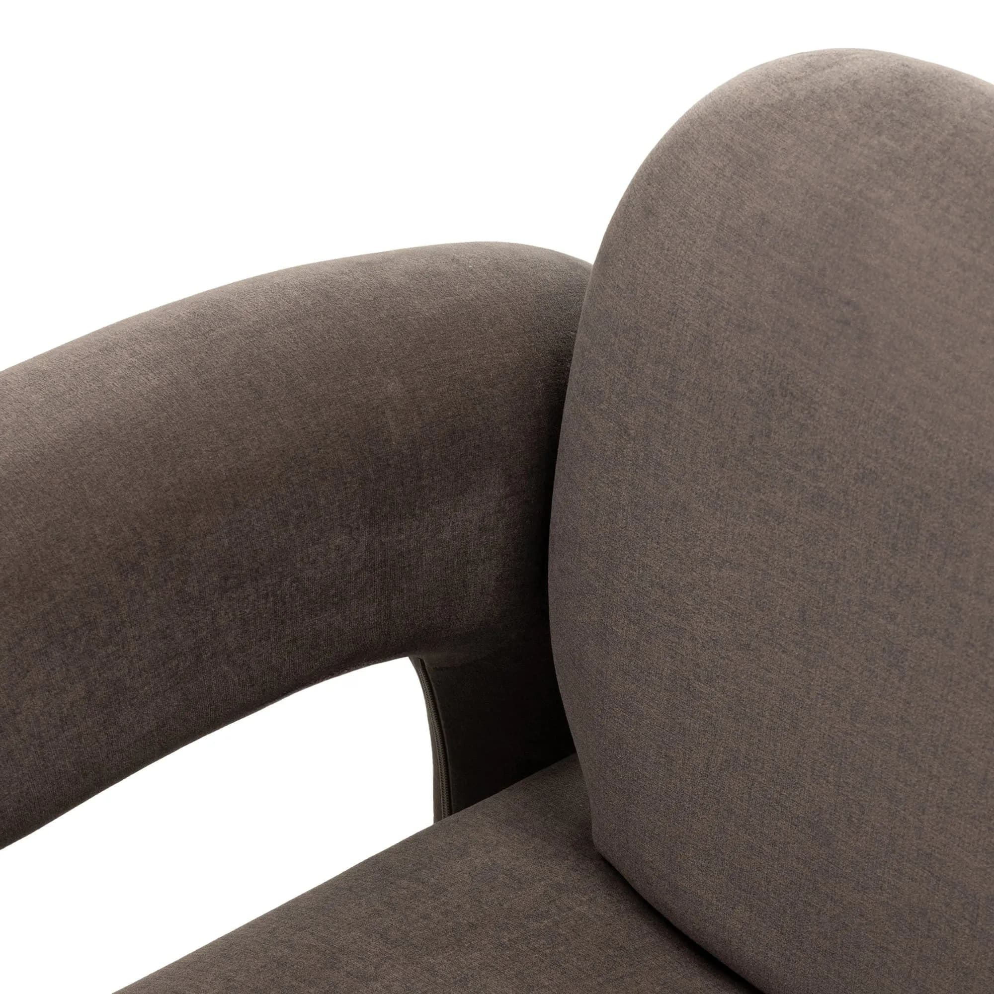 Designové křeslo Vico samet, Hnědé 4