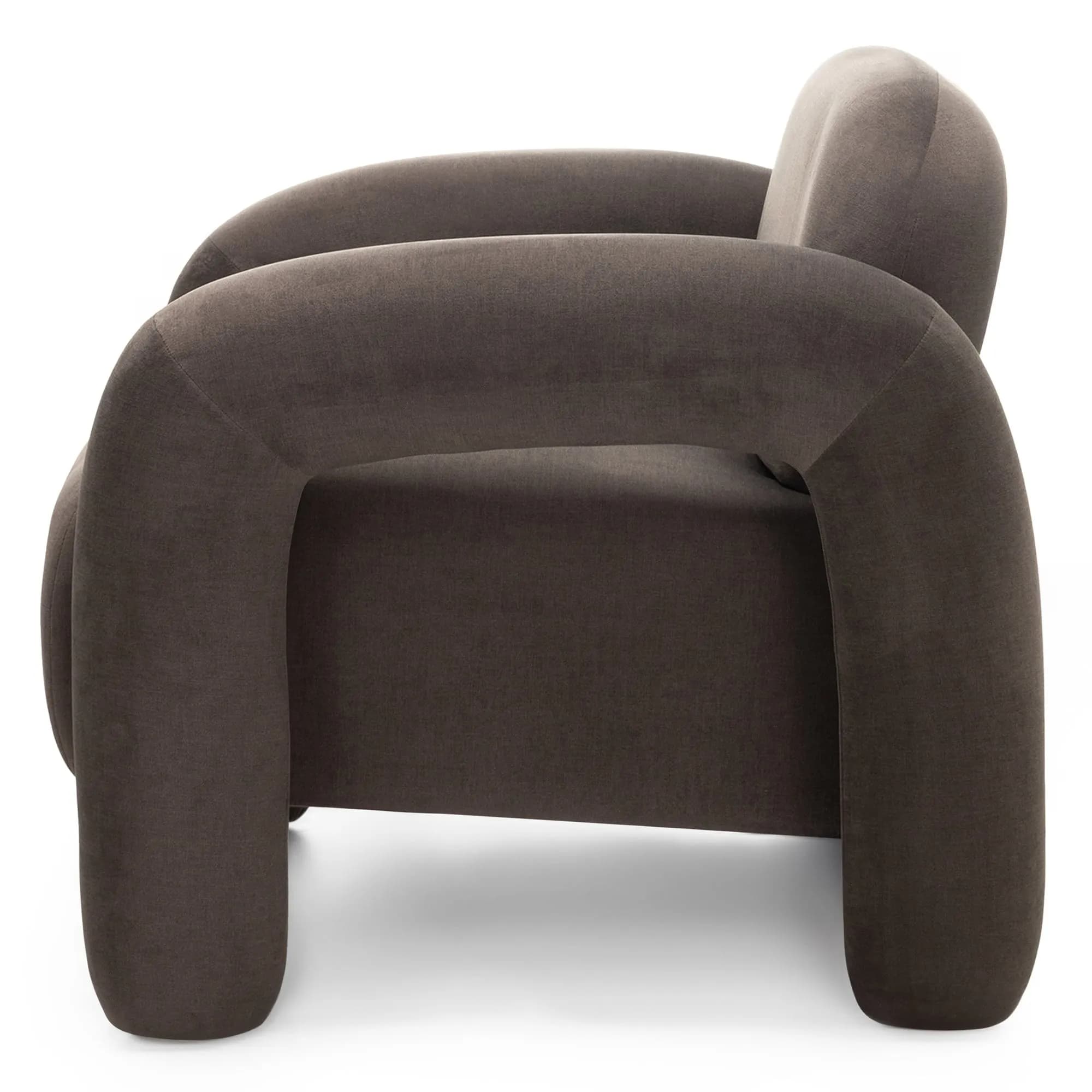 Designové křeslo Vico samet, Hnědé 6