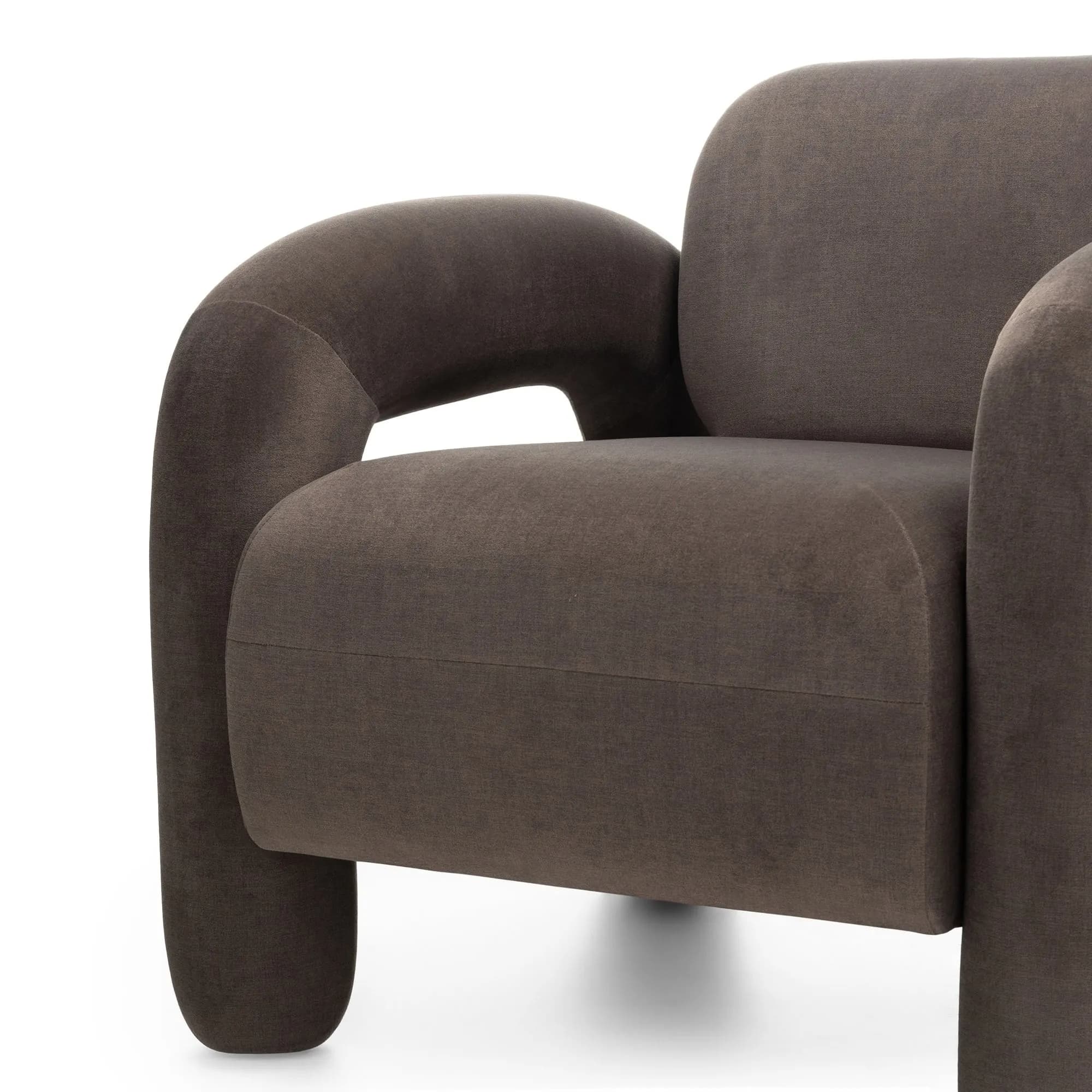 Designové křeslo Vico samet, Hnědé 8