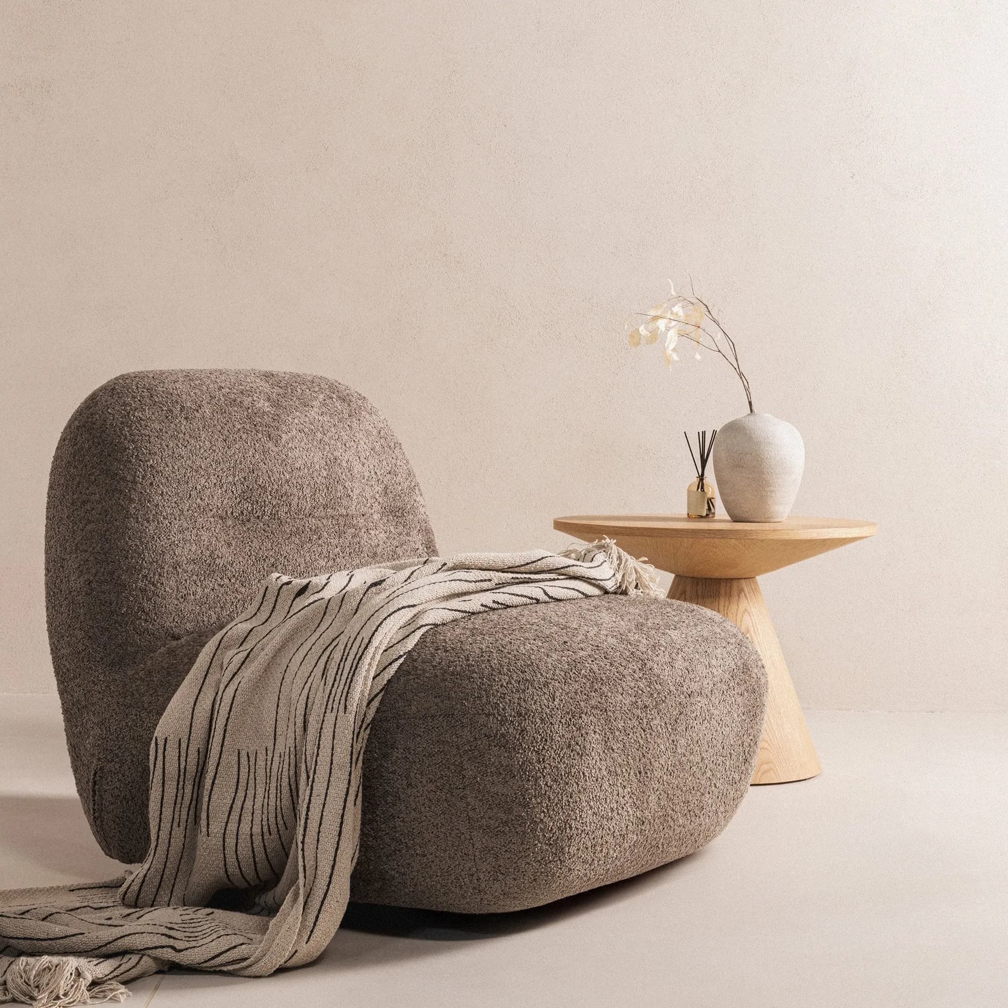 Otočné designové křeslo Giorgia, Hnědo-šedé 2