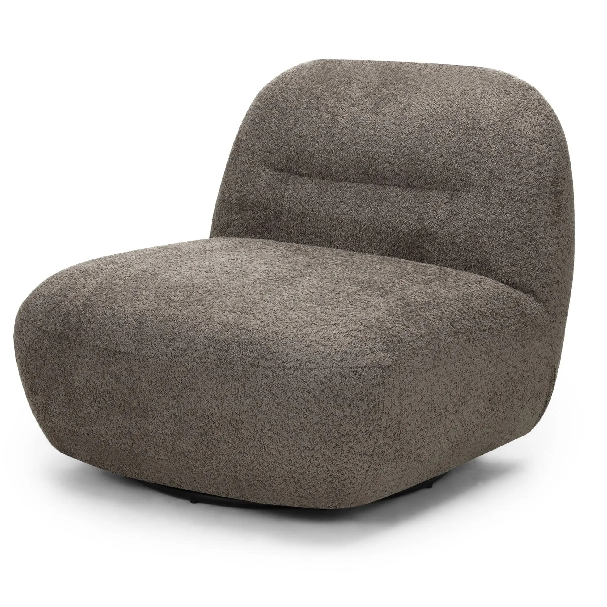 Otočné designové křeslo Giorgia, Hnědo-šedé 4