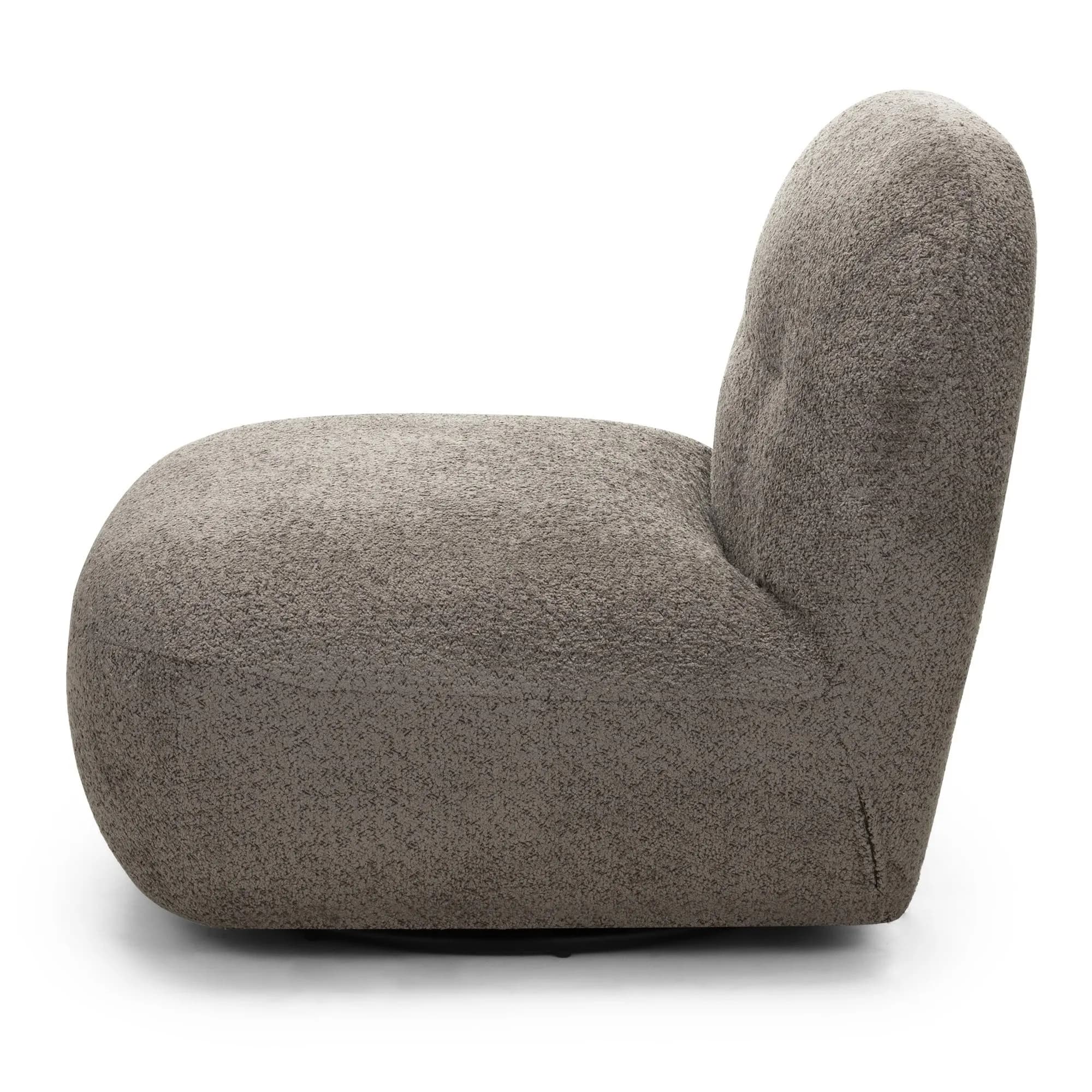 Otočné designové křeslo Giorgia, Hnědo-šedé 5
