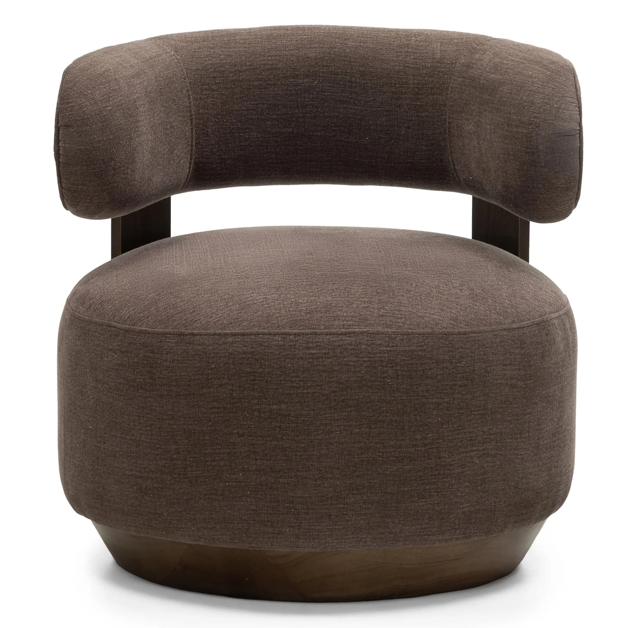 Designové křeslo Dolce espresso/ořech, š 75 × hl 73 × v 74 cm