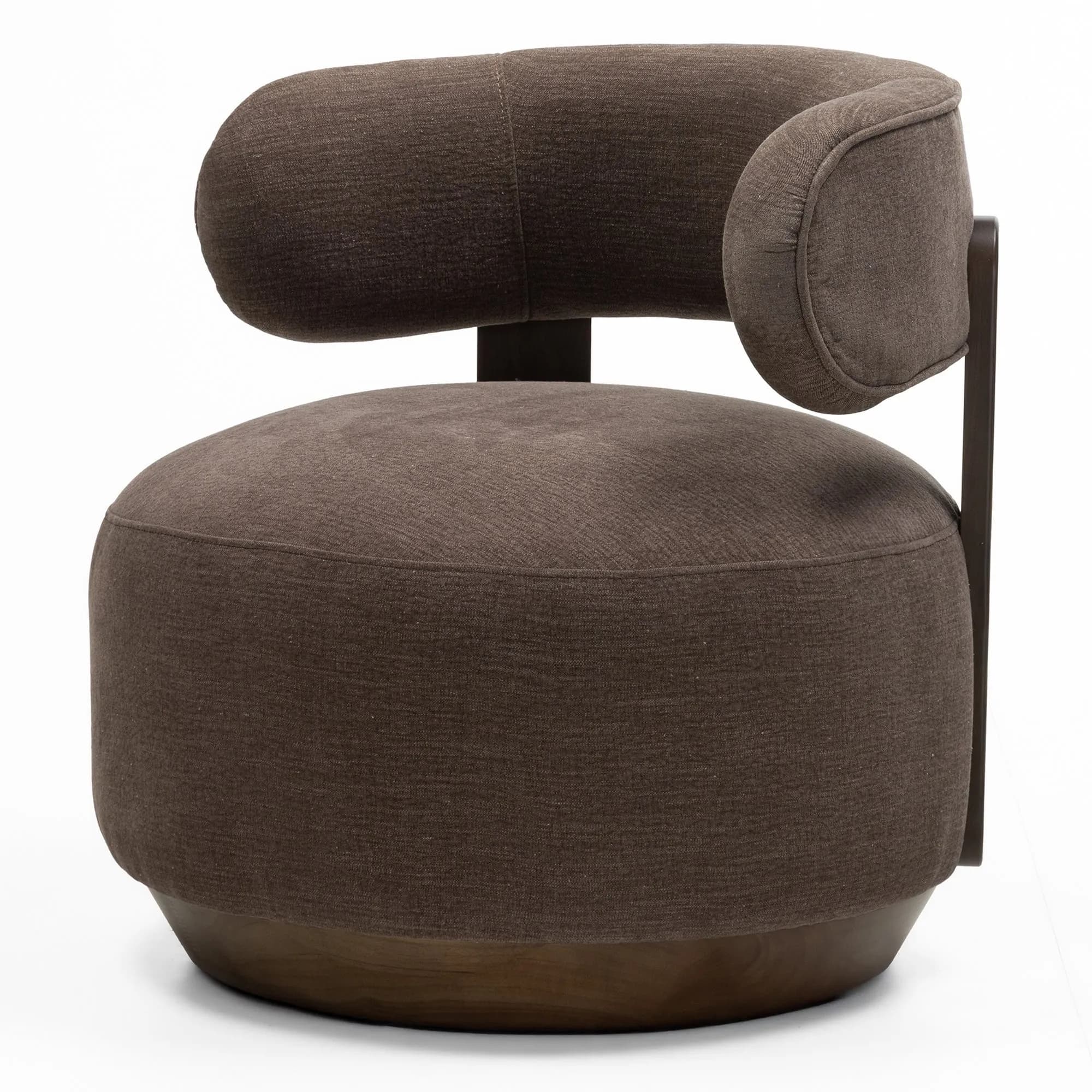 Designové křeslo Dolce espresso/ořech, š 75 × hl 73 × v 74 cm 4