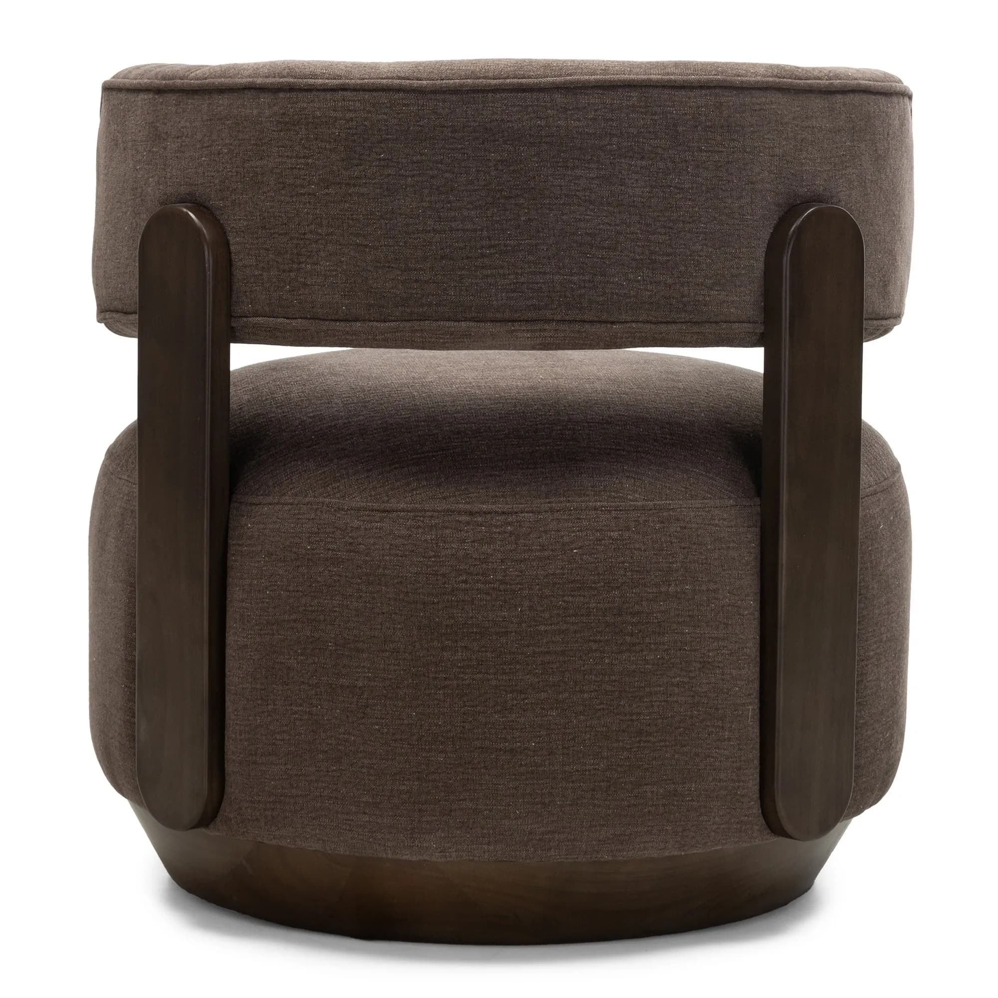 Designové křeslo Dolce espresso/ořech, š 75 × hl 73 × v 74 cm 5