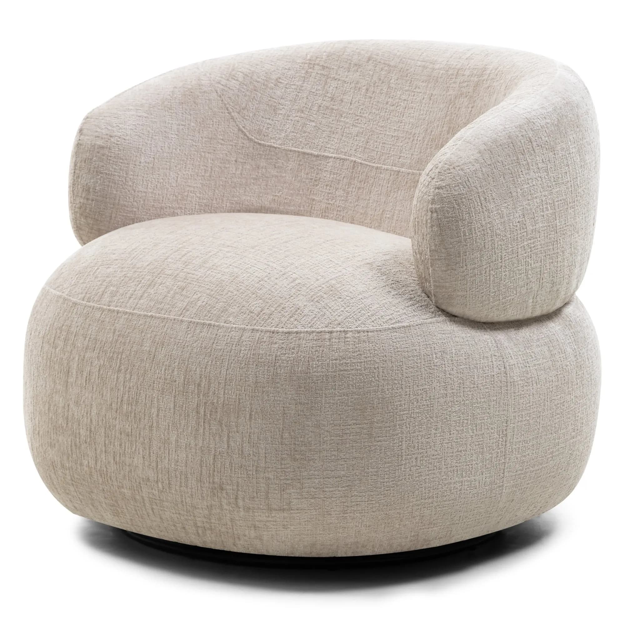 Otočné designové křeslo Rumble, Světle béžové 4