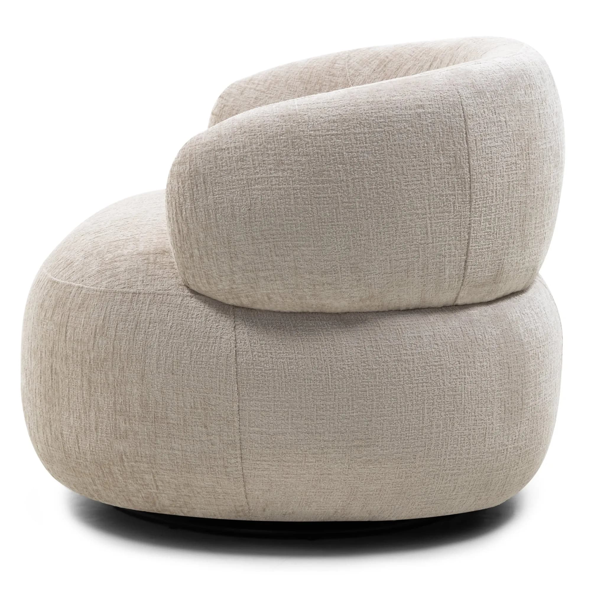 Otočné designové křeslo Rumble, Světle béžové 5